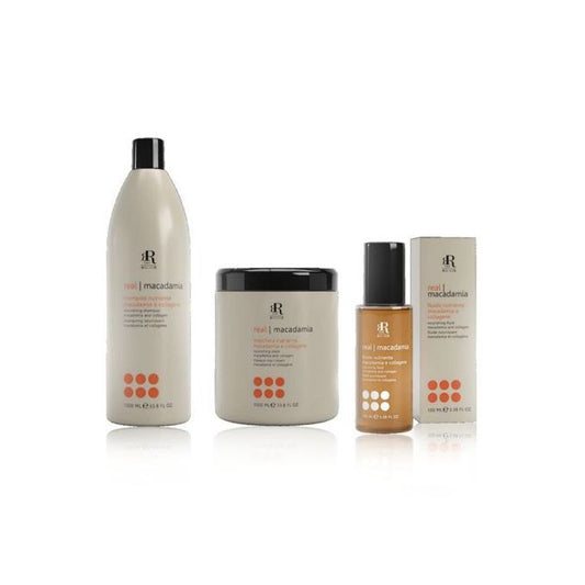 Macadamia & Collagène – Shampooing 1000 ml + Masque 1000 ml + Sérum 100 ml – Soin Nourrissant Complet