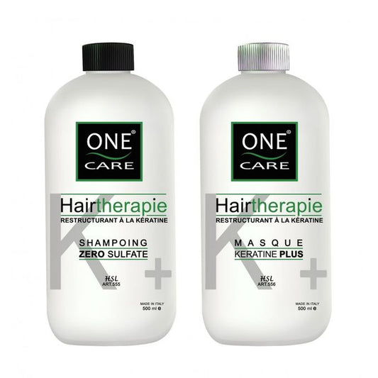 One Care – Coffret Kératine – Shampooing 500 ml + Masque 500 ml