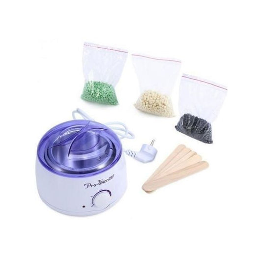 Pack Chauffe-Cire Professionnel Pro Wax – Machine + 100 g Cire Film + 5 Spatules en Bois