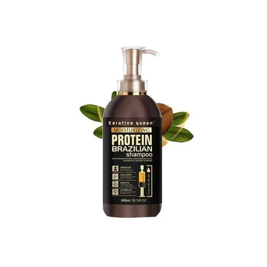 Keratine Queen Shampoing Protéiné à la Kératine & Argan – Sans Sulfate ni Parabène – 800 ml