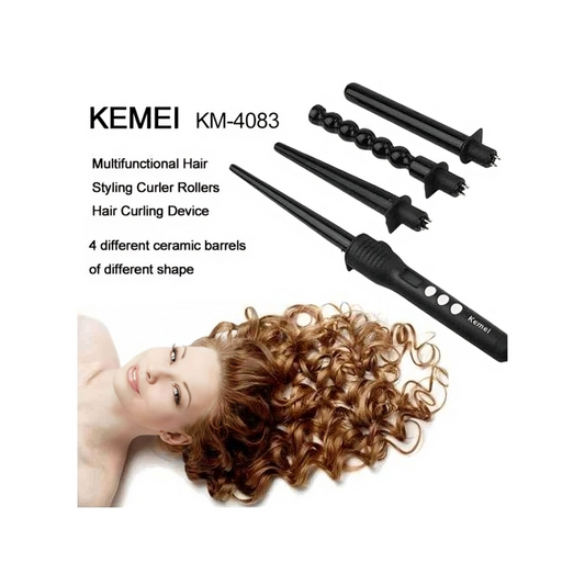 Kemei – Sèche-Cheveux & Coiffage 4 en 1 avec Accessoires Curling – KM-4083