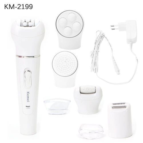 Kemei 5-en-1 Épilateur & Tondeuse Étanche
