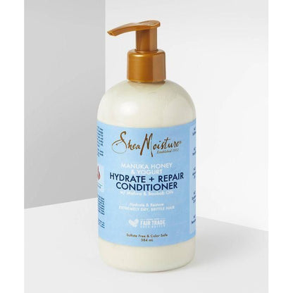 Shea Moisture Pack Shampoing & Après-Shampoing – Miel de Manuka & Yaourt Hydrate + Repair – 384 ml